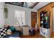 This bedroom features wood accents and a unique ceiling, offering character and style to the cozy space at 1217 S Highway 501, Marion, SC 29571