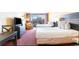 Bedroom area showcasing two beds and a view at 1501 S Ocean Blvd. # 805, Myrtle Beach, SC 29577