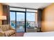 Relaxing balcony view with comfortable seating and views of the ocean and city at 1501 S Ocean Blvd. # 915, Myrtle Beach, SC 29577