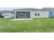Spacious backyard with a covered patio, perfect for outdoor dining and enjoying the green lawn at 1514 Saw Palmetto St., North Myrtle Beach, SC 29582