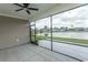 Relax and enjoy the lake view from this screened patio with ceiling fan and convenient pet door at 1514 Saw Palmetto St., North Myrtle Beach, SC 29582