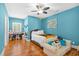 Vibrant bedroom with hardwood floors and comfortable seating at 155 Preservation Circle, Pawleys Island, SC 29585