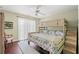 Bedroom with wood floors, closet, and bunk beds with coastal themed bedding at 1725 26Th Ave N, North Myrtle Beach, SC 29582