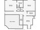 Upstairs floor plan featuring three bedrooms, two bathrooms, and an open space at 1725 26Th Ave N, North Myrtle Beach, SC 29582