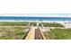 Picturesque beach access with a wooden walkway leading to the sandy shores, inviting residents to unwind by the ocean at 2000 N Ocean Blvd. # 1209, Myrtle Beach, SC 29577