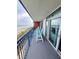 Balcony with ocean views and comfortable seating; relaxing spot to enjoy the coastal scenery at 2007 S Ocean Blvd. # 604, Myrtle Beach, SC 29577