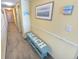 Inviting hallway with beach-themed decor and neutral tones providing a sense of relaxation at 2007 S Ocean Blvd. # 604, Myrtle Beach, SC 29577