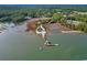 Aerial community waterfront featuring pier, boat launch and recreational area at 2196 Liberty Circle, Little River, SC 29566