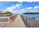 Relaxing wooden community pier with a bench, perfect for enjoying waterfront views at 2196 Liberty Circle, Little River, SC 29566
