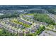Aerial view of a neighborhood with houses, lakes and trees at 2199 Birchwood Circle, Myrtle Beach, SC 29577