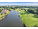 Aerial view of the golf course and surrounding landscape at 2336 Tidewatch Way, North Myrtle Beach, SC 29582
