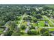 Aerial view of a peaceful residential neighborhood with tree-lined streets and well-maintained homes at 312 S Poplar Ave., Andrews, SC 29510