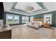 Stylish bedroom with multiple windows offering plenty of natural light at 496 West Palm Dr., Myrtle Beach, SC 29579
