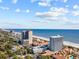 Aerial shot showcasing the property's proximity to the beach and ocean at 5511 N Ocean Blvd. # 1603, Myrtle Beach, SC 29577
