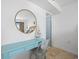 Bedroom desk and mirror with stylish decor at 5511 N Ocean Blvd. # 310, Myrtle Beach, SC 29577