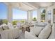 Inviting sunroom featuring stylish seating and breathtaking ocean views, perfect for relaxing and entertaining guests at 100 Ocean Park Loop, Georgetown, SC 29440
