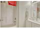 Bright bathroom with a shower-tub combination, light fixtures and vanity at 105 Spring Creek Dr. # C, Myrtle Beach, SC 29588