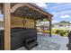 Outdoor bar area with a hot tub and seating, ideal for relaxation and entertaining at 131 River Country Dr., Conway, SC 29526