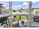 Relaxing screened porch with comfortable seating and views of the backyard at 131 River Country Dr., Conway, SC 29526