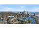 An aerial perspective of 180 Rothbury Cir, showcasing the area near the ocean and inter-coastal at 180 Rothbury Circle # 305, Myrtle Beach, SC 29572