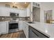 Close-up of a kitchen featuring stainless steel appliances, a decorative backsplash and sleek countertop at 1984 Green Fern Ln. # 1984, Myrtle Beach, SC 29579