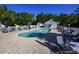Relaxing community pool area featuring lounge chairs, umbrellas, and a nearby clubhouse at 1984 Green Fern Ln. # 1984, Myrtle Beach, SC 29579