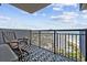 Relax on this balcony with comfortable seating and stunning views of the ocean and city at 2001 S Ocean Blvd. # 1405, Myrtle Beach, SC 29577