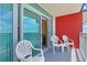 Condo balcony offers stunning ocean views and comfy seating; a perfect spot to enjoy sunrise or sunset with ocean breeze at 2007 S Ocean Blvd. # 1403, Myrtle Beach, SC 29577