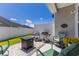 Backyard patio area for outdoor grilling and dining, and well manicured grass at 215 Vivian St. Nw # 215, Calabash, NC 28467
