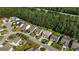 Beautiful birds-eye view of a neighborhood, surrounded by lush green trees, with a road winding through it at 2709 Eton St., Myrtle Beach, SC 29579