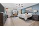 Comfortable bedroom featuring a cozy bed, accent wall, and stylish furnishings at 2709 Eton St., Myrtle Beach, SC 29579