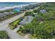 Aerial image highlighting the property with mature landscaping and surrounding neighborhood at 3907 N Ocean Blvd., Myrtle Beach, SC 29572