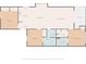 A floor plan showing layout of the home including bedrooms, kitchen, living areas and balcony at 4846 Carnation Circle # 301, Myrtle Beach, SC 29577