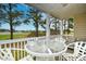 This cozy patio provides outdoor seating with picturesque golf course views at 5050 Windsor Green Way # 203, Myrtle Beach, SC 29579