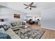 Cozy living room with hardwood floors, ample natural light, comfortable seating, and stylish decor at 520 Cattle Drive Circle, Myrtle Beach, SC 29588