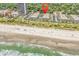 Aerial view of the complex including ocean view, landscaping, and parking at 5601 N Ocean Blvd. # B316, Myrtle Beach, SC 29577