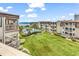 A beautifully manicured lawn with pool, ocean and condo buildings at 5601 N Ocean Blvd. # B316, Myrtle Beach, SC 29577