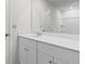 Bright bathroom with modern vanity and sink, large mirror, and full tub at 623 Harrison Mill St. # 623, Myrtle Beach, SC 29579