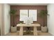 Comfortable home office featuring neutral tones, modern desk, and stylish decor at 6335 Swainson Street Sw, Ocean Isle Beach, NC 28469