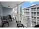 Relax on the balcony and take in views of the complex and resort amenities at 704 S Ocean Blvd. # 304A, Myrtle Beach, SC 29577