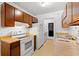 Functional kitchen featuring essential appliances and ample cabinet space for storage and meal preparation at 801 Burcale Rd. # K7, Myrtle Beach, SC 29579