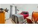 Stylish bedroom with a metal bed frame, patterned curtains, and rustic decor elements at 809 Berrywood Ct., Myrtle Beach, SC 29588