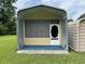 Outdoor structure with screened porch and metal frame at 876 S Clay Field Rd, Johnsonville, SC 29555