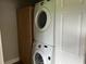 Convenient laundry area with stacked washer and dryer at 876 S Clay Field Rd, Johnsonville, SC 29555