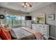 Cozy main bedroom with large windows and generous closet space at 901 West Port Dr. # 712, North Myrtle Beach, SC 29582