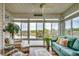 Sun-drenched sun room with ample seating, waterfront views, and bright natural light at 901 West Port Dr. # 712, North Myrtle Beach, SC 29582