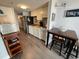 Efficient kitchen with modern appliances, a dining area, and stylish decor at 920 N Waccamaw Dr. # 2206, Garden City Beach, SC 29576