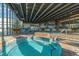 Inviting indoor pool area offering a relaxing retreat with its sparkling water, comfortable lounging area, and tropical plants at 9400 Shore Dr. # 411, Myrtle Beach, SC 29572