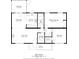 Detailed floor plan showcasing the layout of the home with dimensions for each room and a total of 1110 sq ft at 9466 Old Palmetto Dr., Murrells Inlet, SC 29576