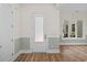 Entryway with frosted glass door and sidelight windows at 1028 Colette Ct, Conway, SC 29526